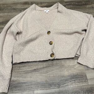 BP Cream Button-Up Cardigan Sweater
